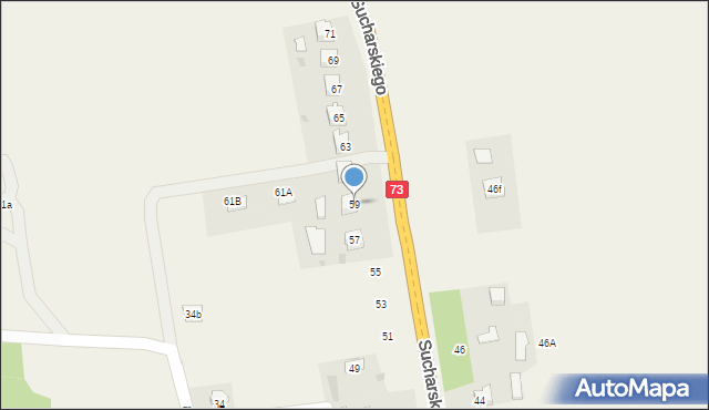 Lisia Góra, Sucharskiego Henryka, mjr., 59, mapa Lisia Góra