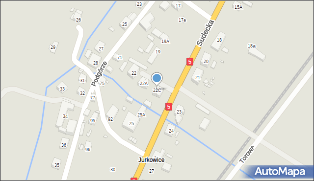 Lubawka, Sudecka, 22C, mapa Lubawka