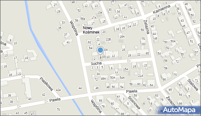 Lublin, Sucha, 8, mapa Lublina