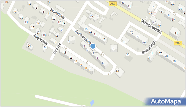 Lubsko, Sucharskiego Henryka, mjr., 3, mapa Lubsko