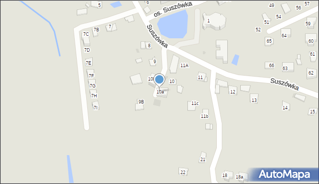 Niepołomice, Suszówka, 10a, mapa Niepołomice