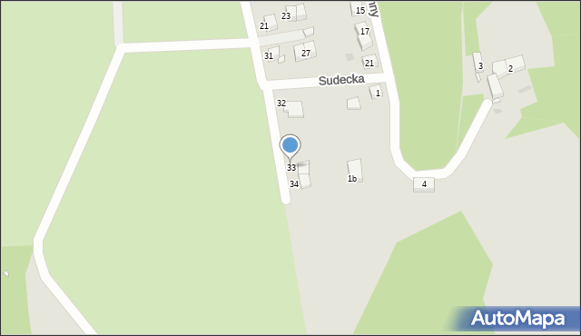Nowa Ruda, Sudecka, 33, mapa Nowa Ruda