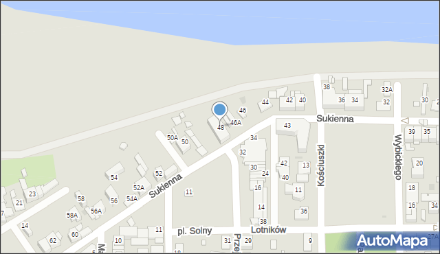 Nowy Dwór Mazowiecki, Sukienna, 48, mapa Nowy Dwór Mazowiecki