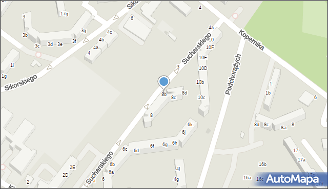 Oleśnica, Sucharskiego Henryka, mjr., 8b, mapa Oleśnica