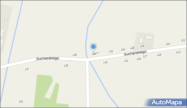 Olesno, Sucharskiego Henryka, mjr., 134, mapa Olesno
