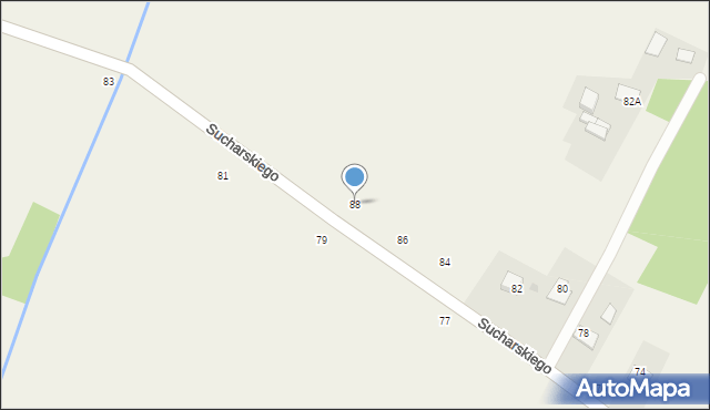 Olesno, Sucharskiego Henryka, mjr., 88, mapa Olesno