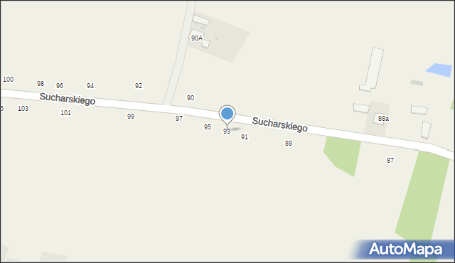 Olesno, Sucharskiego Henryka, mjr., 93, mapa Olesno