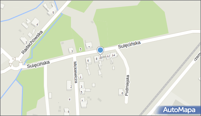 Ośno Lubuskie, Sulęcińska, 10, mapa Ośno Lubuskie