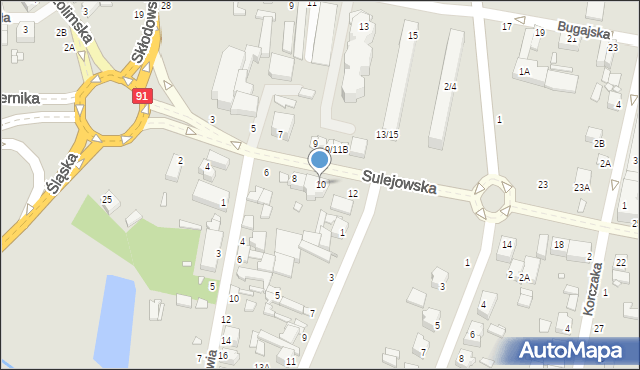 Piotrków Trybunalski, Sulejowska, 10, mapa Piotrków Trybunalski
