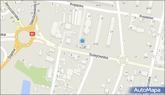 Piotrków Trybunalski, Sulejowska, 9/11B, mapa Piotrków Trybunalski