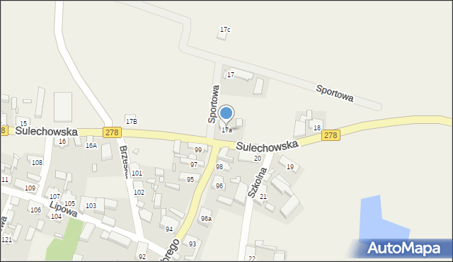 Pomorsko, Sulechowska, 17a, mapa Pomorsko