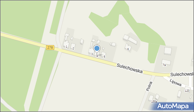 Pomorsko, Sulechowska, 4, mapa Pomorsko