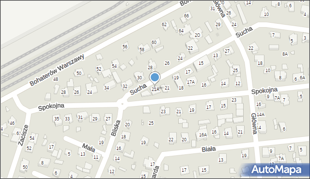 Pruszków, Sucha, 21A, mapa Pruszków