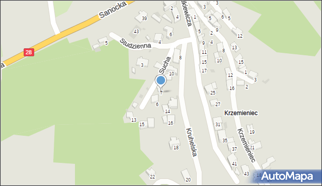 Przemyśl, Sucha, 7, mapa Przemyśla