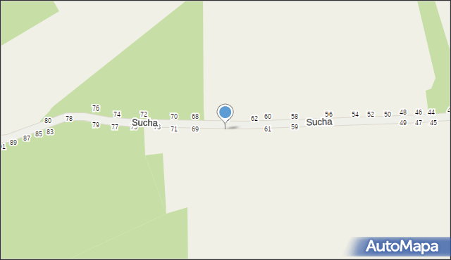 Psucin, Sucha, 67, mapa Psucin