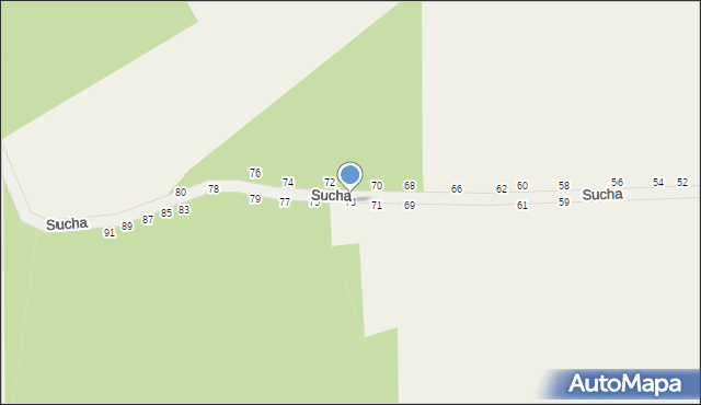 Psucin, Sucha, 73, mapa Psucin