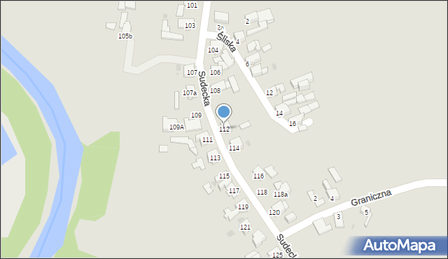 Racibórz, Sudecka, 112, mapa Racibórz