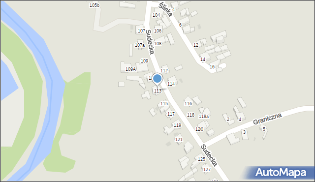 Racibórz, Sudecka, 113, mapa Racibórz