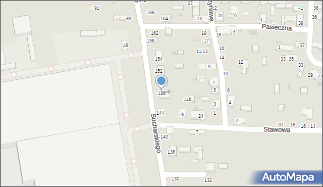 Radomsko, Sucharskiego Henryka, mjr., 148, mapa Radomsko