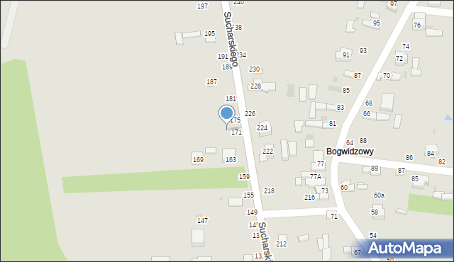 Radomsko, Sucharskiego Henryka, mjr., 169, mapa Radomsko