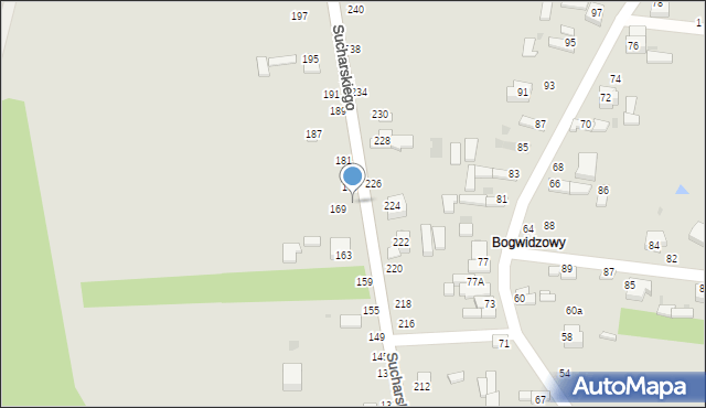 Radomsko, Sucharskiego Henryka, mjr., 173, mapa Radomsko