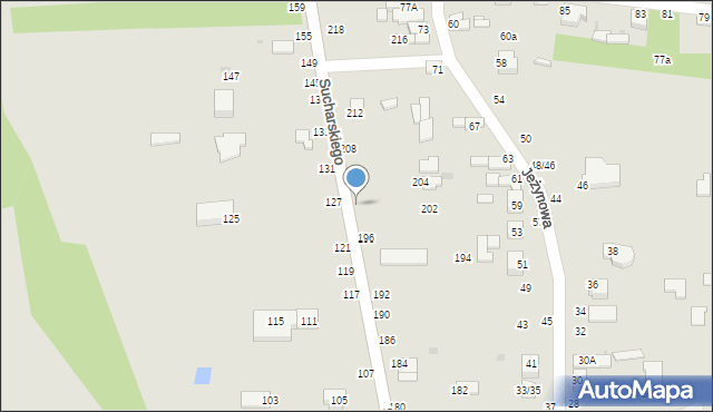Radomsko, Sucharskiego Henryka, mjr., 202, mapa Radomsko