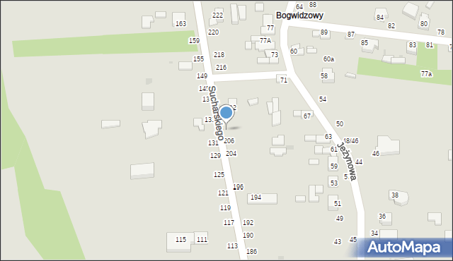 Radomsko, Sucharskiego Henryka, mjr., 208, mapa Radomsko