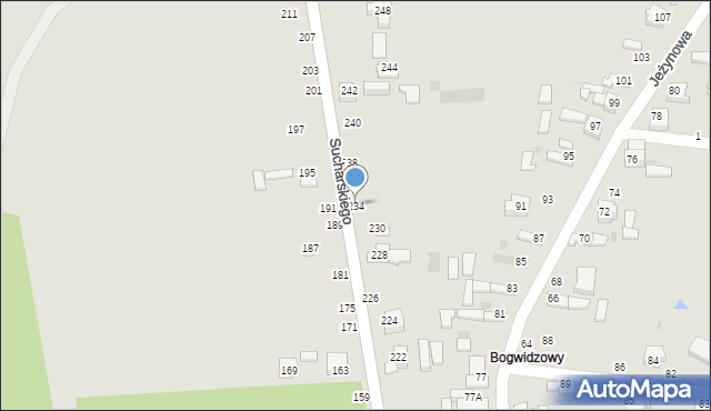 Radomsko, Sucharskiego Henryka, mjr., 234, mapa Radomsko