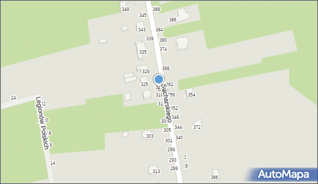 Radomsko, Sucharskiego Henryka, mjr., 321, mapa Radomsko