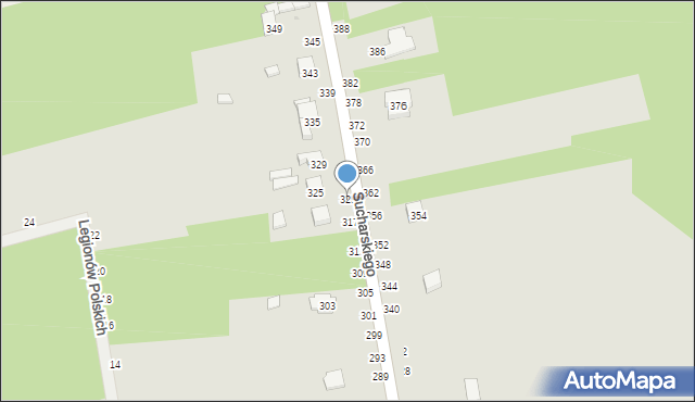 Radomsko, Sucharskiego Henryka, mjr., 323, mapa Radomsko