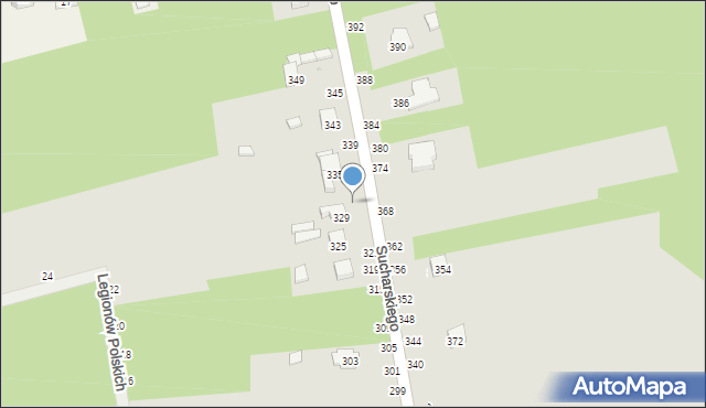 Radomsko, Sucharskiego Henryka, mjr., 331, mapa Radomsko