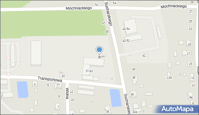 Radomsko, Sucharskiego Henryka, mjr., 39, mapa Radomsko