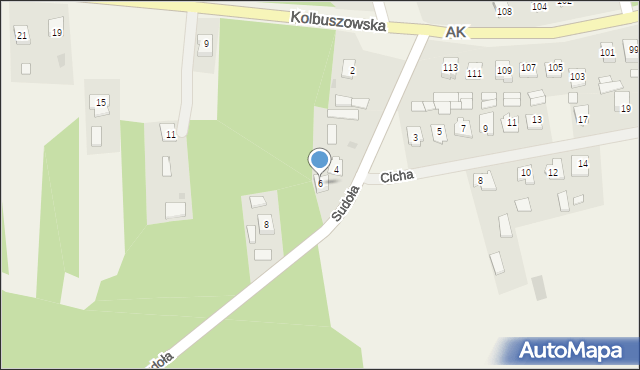 Raniżów, Sudoła, ks., 6, mapa Raniżów