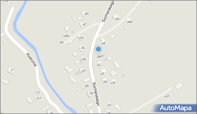 Ropczyce, Sucharskiego Henryka, mjr., 144, mapa Ropczyce