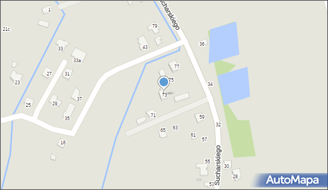 Ropczyce, Sucharskiego Henryka, mjr., 73, mapa Ropczyce