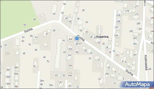 Rząska, Sucha, 37, mapa Rząska