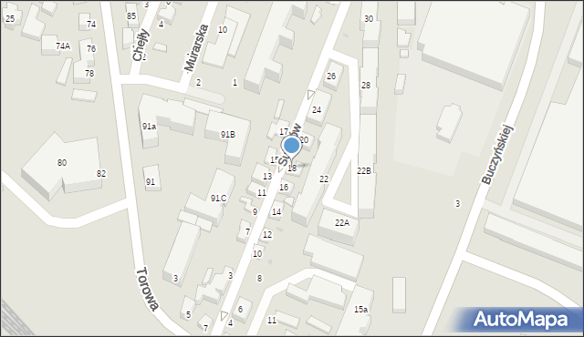 Siedlce, Sulimów, 18, mapa Siedlce