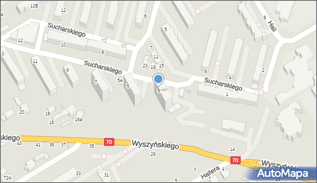 Skierniewice, Sucharskiego Henryka, mjr., 3, mapa Skierniewic