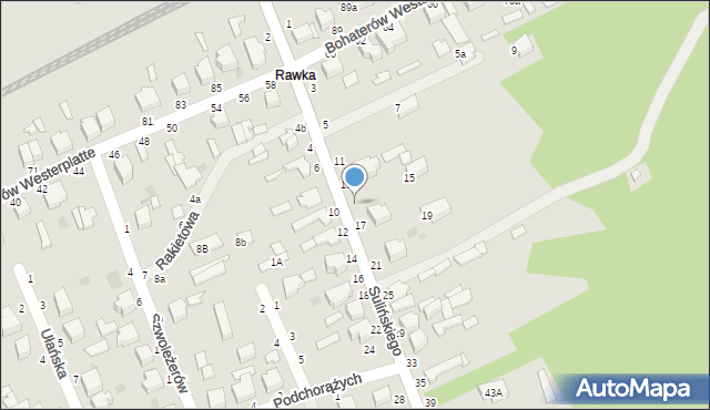 Skierniewice, Sulińskiego Romualda, ppłk. pil., 15, mapa Skierniewic