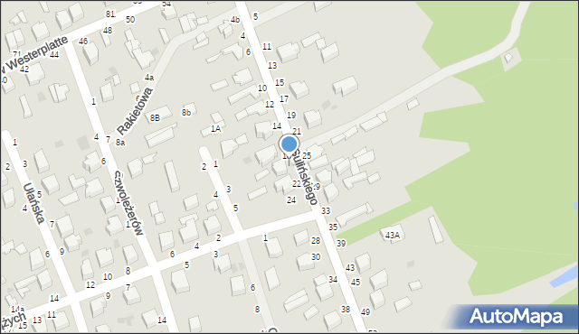 Skierniewice, Sulińskiego Romualda, ppłk. pil., 20, mapa Skierniewic