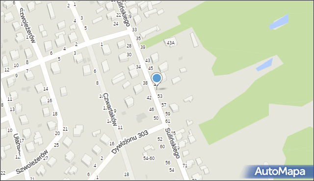 Skierniewice, Sulińskiego Romualda, ppłk. pil., 51, mapa Skierniewic