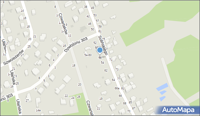 Skierniewice, Sulińskiego Romualda, ppłk. pil., 56, mapa Skierniewic