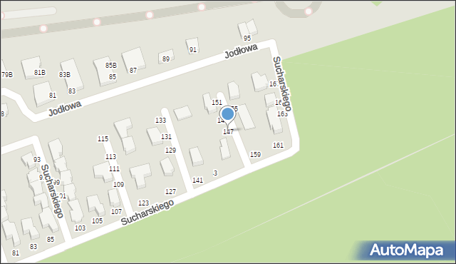 Słupsk, Sucharskiego Henryka, mjr., 147, mapa Słupska