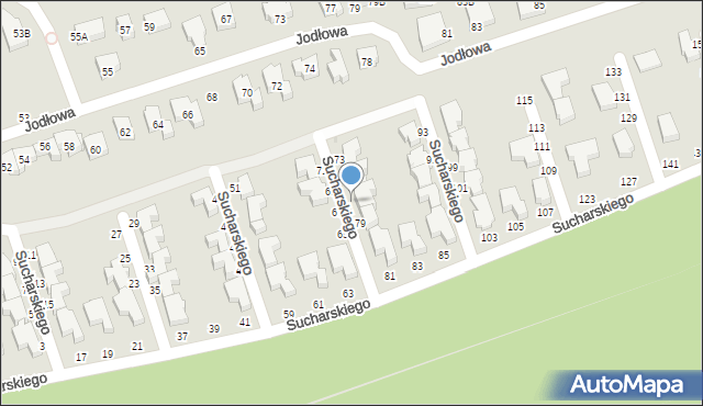 Słupsk, Sucharskiego Henryka, mjr., 77, mapa Słupska