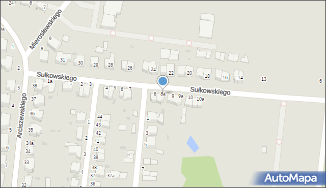 Słupsk, Sułkowskiego Józefa, 8a, mapa Słupska