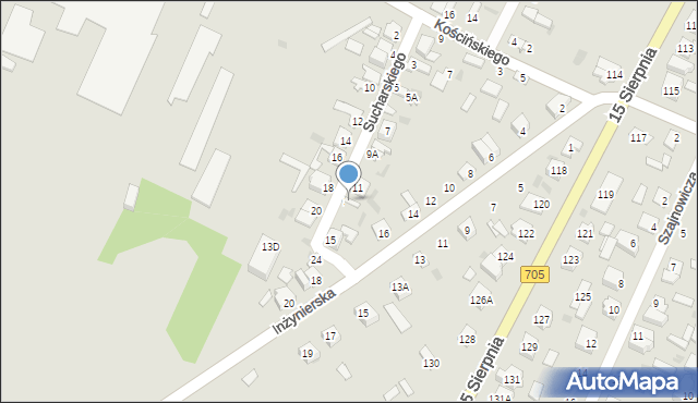 Sochaczew, Sucharskiego Henryka, mjr., 13, mapa Sochaczew