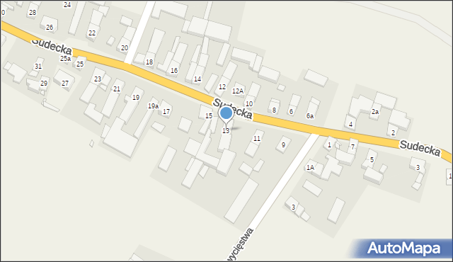 Stare Kotkowice, Sudecka, 13, mapa Stare Kotkowice