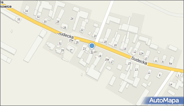 Stare Kotkowice, Sudecka, 21, mapa Stare Kotkowice