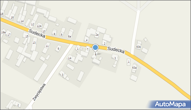 Stare Kotkowice, Sudecka, 5, mapa Stare Kotkowice