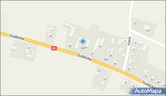 Stare Kotkowice, Sudecka, 64a, mapa Stare Kotkowice